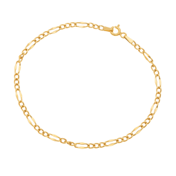 Bracelet en or jaune, maille cheval alternée 1-3