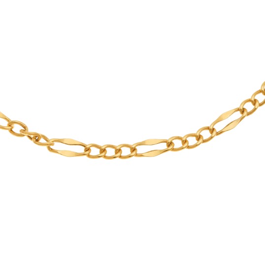 Bracelet en or jaune, maille cheval alternée 1-3 Bracelet en or jaune, maille cheval alternée 1-3