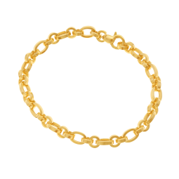 Bracelet en or jaune maille fantaisie