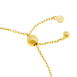 Bracelet en or jaune et oxydes de zirconium