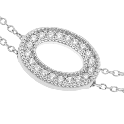 Bracelet en or gris et diamants