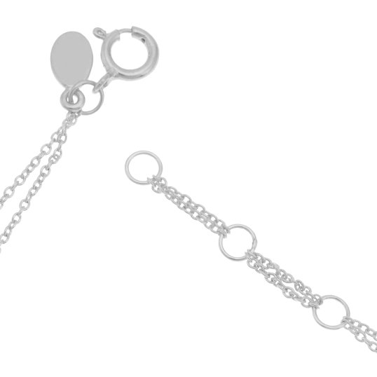 Bracelet en or gris et diamants