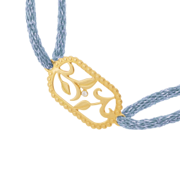 Bracelet cordon en or jaune et diamant
