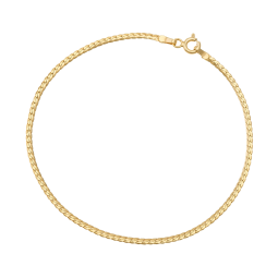 Bracelet en or jaune, maille gourmette
