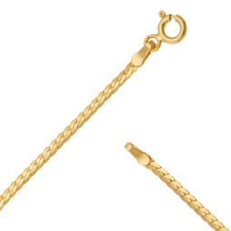 Bracelet en or jaune, maille gourmette