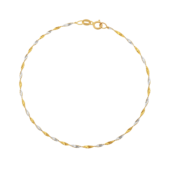 Bracelet en or jaune et rhodié