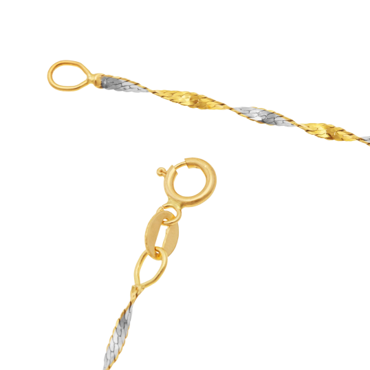 Bracelet en or jaune et rhodié