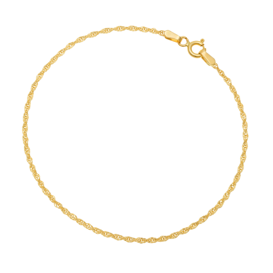 Bracelet en or jaune, maille singapour Bracelet en or jaune, maille singapour