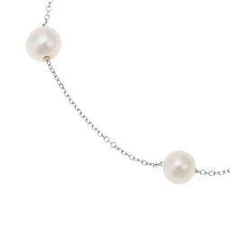 Bracelet en or gris et perles de culture
