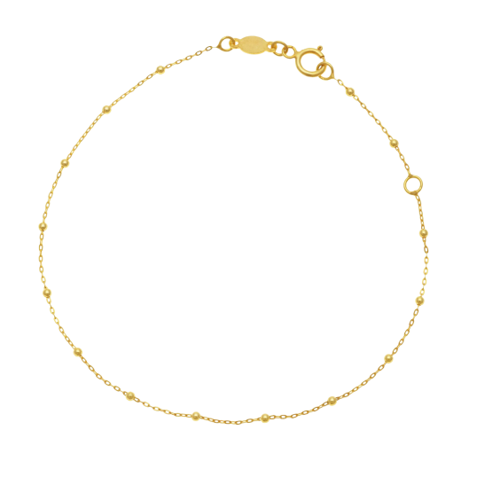 Bracelet en or jaune, maille boule