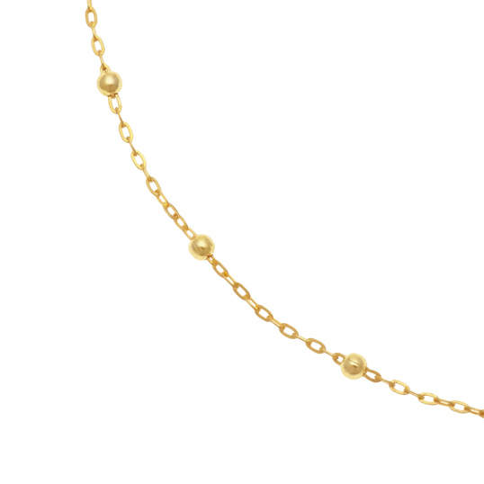 Bracelet en or jaune, maille boule