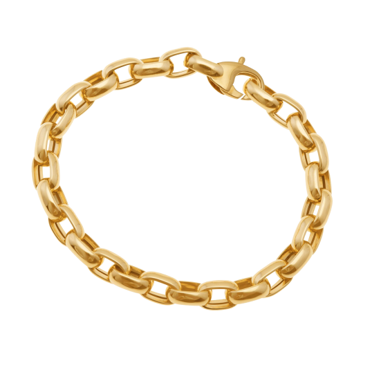 Bracelet en or jaune, maille jaseron