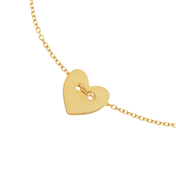 Bracelet en or jaune, coeur