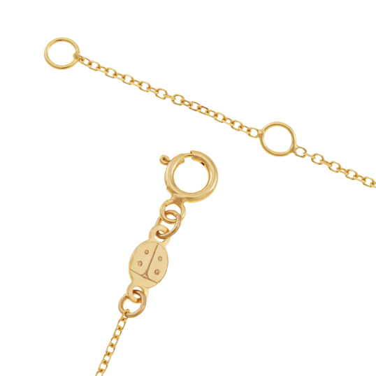 Bracelet en or jaune, coeur