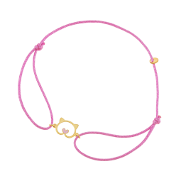 Bracelet cordon en or jaune et laque