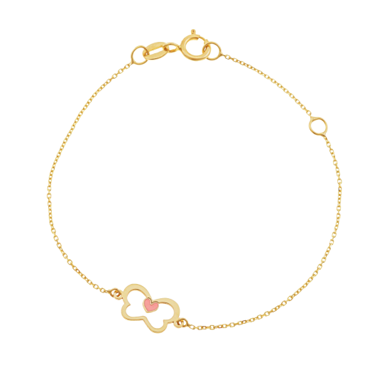 Bracelet en or jaune et laque