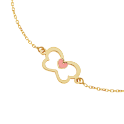 Bracelet en or jaune et laque