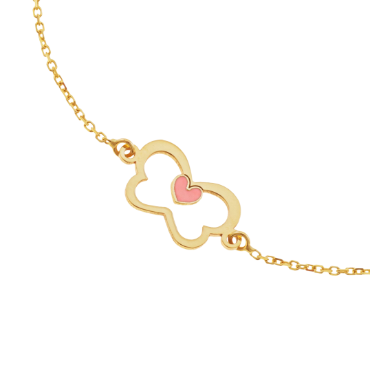 Bracelet en or jaune et laque