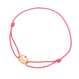 Bracelet cordon en or jaune et laque, crabe