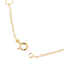 Bracelet en or jaune coeurs