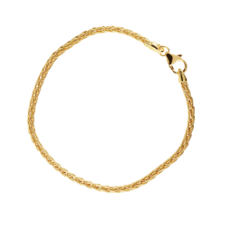 Bracelet en or jaune, maille palmier