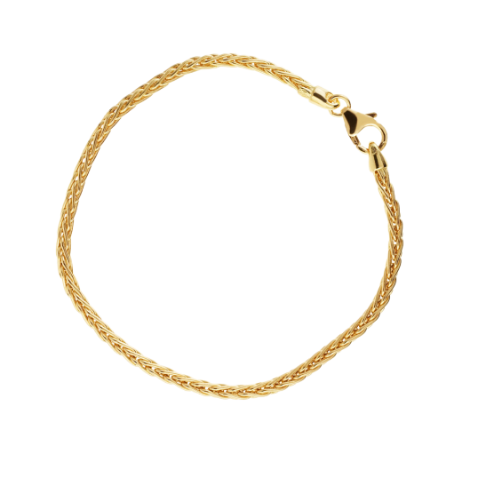 Bracelet en or jaune, maille palmier