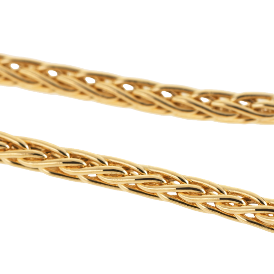 Bracelet en or jaune, maille palmier