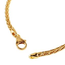 Bracelet en or jaune, maille palmier