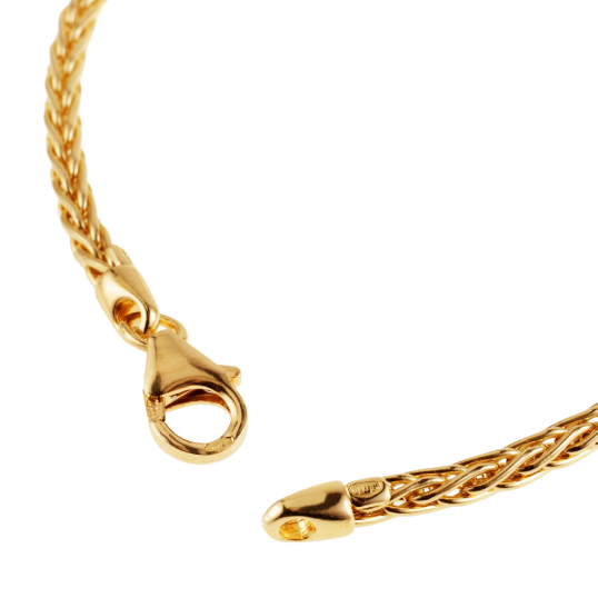 Bracelet en or jaune, maille palmier