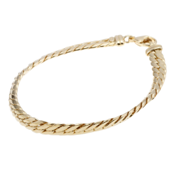 Bracelet en or jaune, maille anglaise, 5,4 mm
