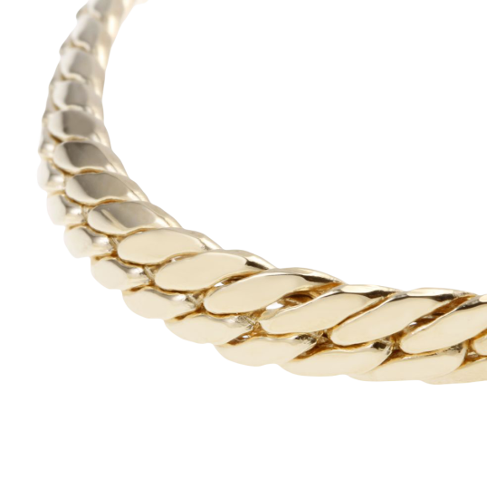 Bracelet en or jaune, maille anglaise, 5,4 mm