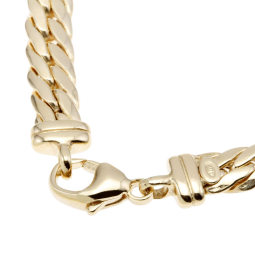 Bracelet en or jaune, maille anglaise, 5,4 mm
