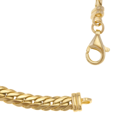 Bracelet en or jaune, maille anglaise 4,6 mm