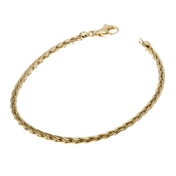 Bracelet en or jaune, maille palmier 3 mm