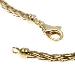 Bracelet en or jaune, maille palmier 3 mm
