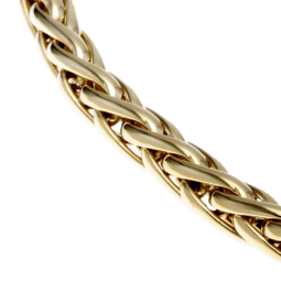 Bracelet en or jaune,  maille palmier 4 mm