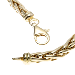 Bracelet en or jaune, maille palmier 5 mm