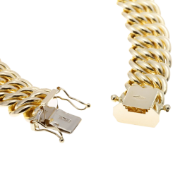 Bracelet en or jaune,  maille americaine 11.2 mm - 11.6 mm