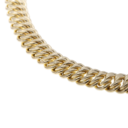 Bracelet en or jaune,  maille americaine 9.4 mm - 9.8 mm