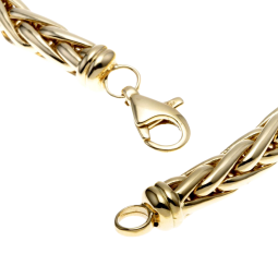 Bracelet en or jaune, maille  palmier 6 mm