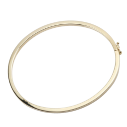 Bracelet jonc ouvrant fil carré en or jaune