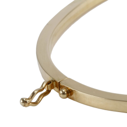 Bracelet jonc ouvrant fil carré en or jaune