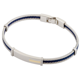 Bracelet en or jaune et acier