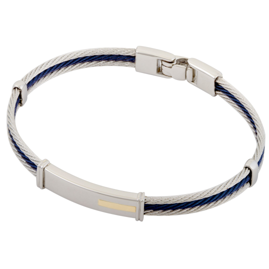 Bracelet en or jaune et acier