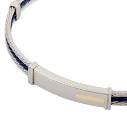 Bracelet en or jaune et acier