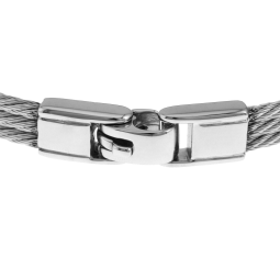 Bracelet en or jaune , acier et acier noir