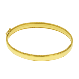 Bracelet jonc ovale en or jaune