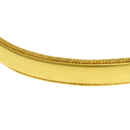 Bracelet jonc ovale en or jaune