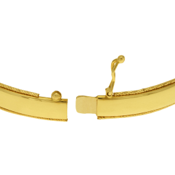 Bracelet jonc ovale en or jaune