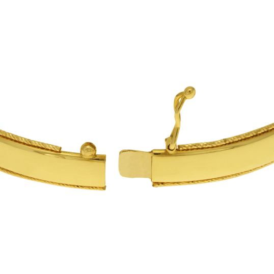 Bracelet jonc ovale en or jaune